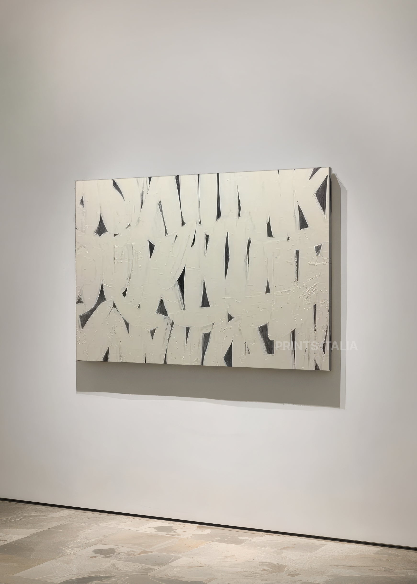 AIVA modern abstract print in white and black