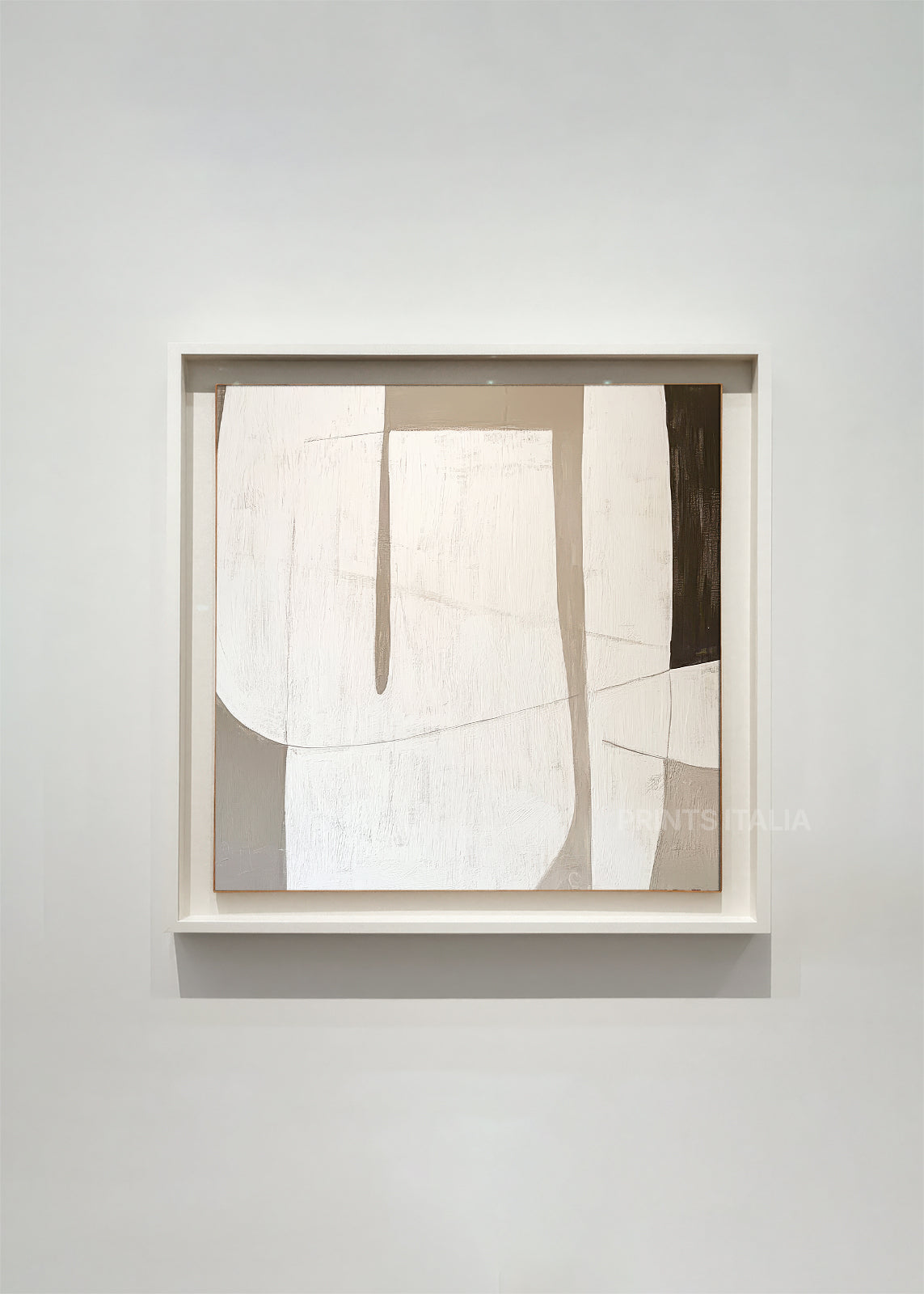 Arya – minimalist white abstract print for modern interiors - Prints Italia