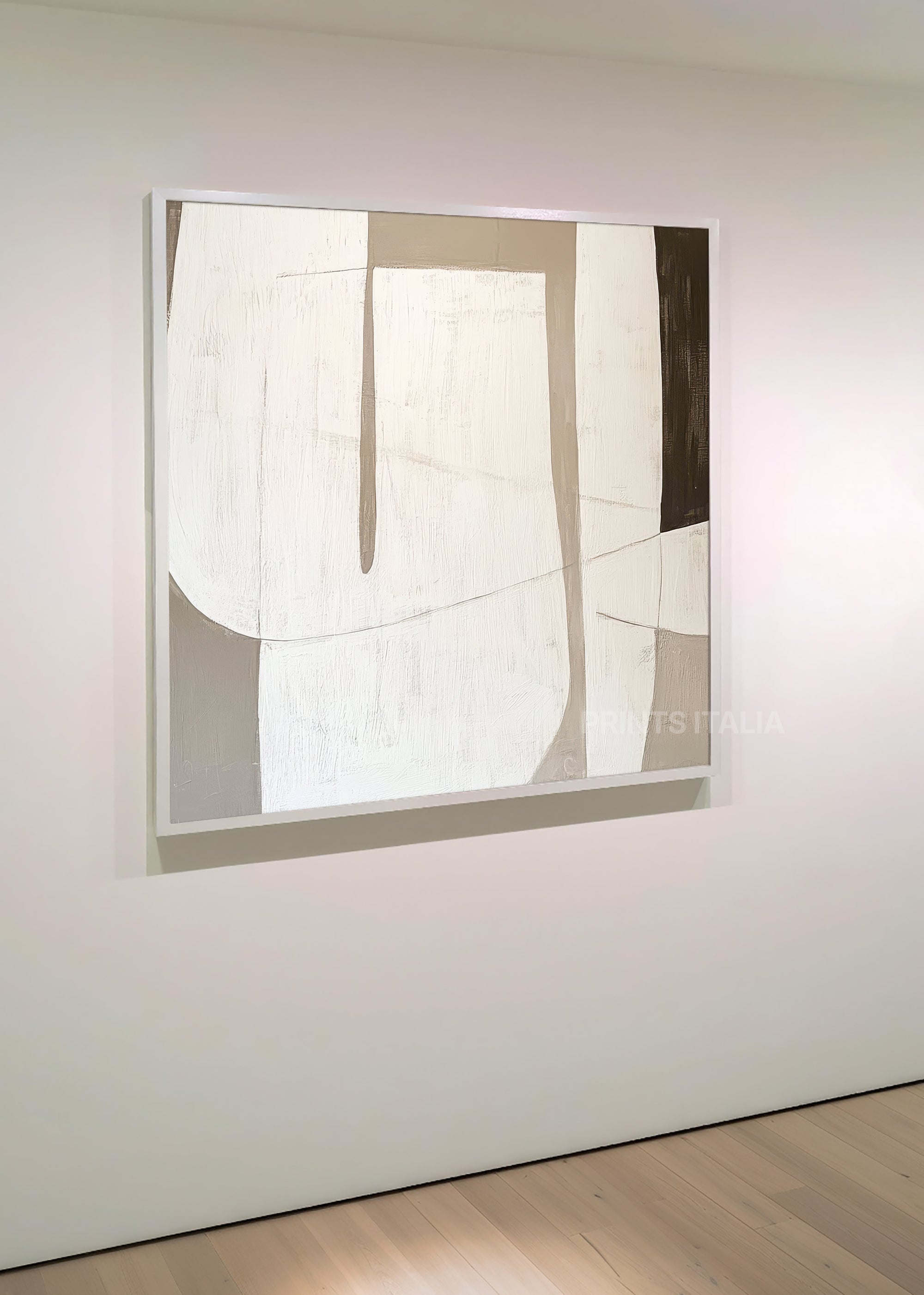Neutral abstract painting by Prints Italia
