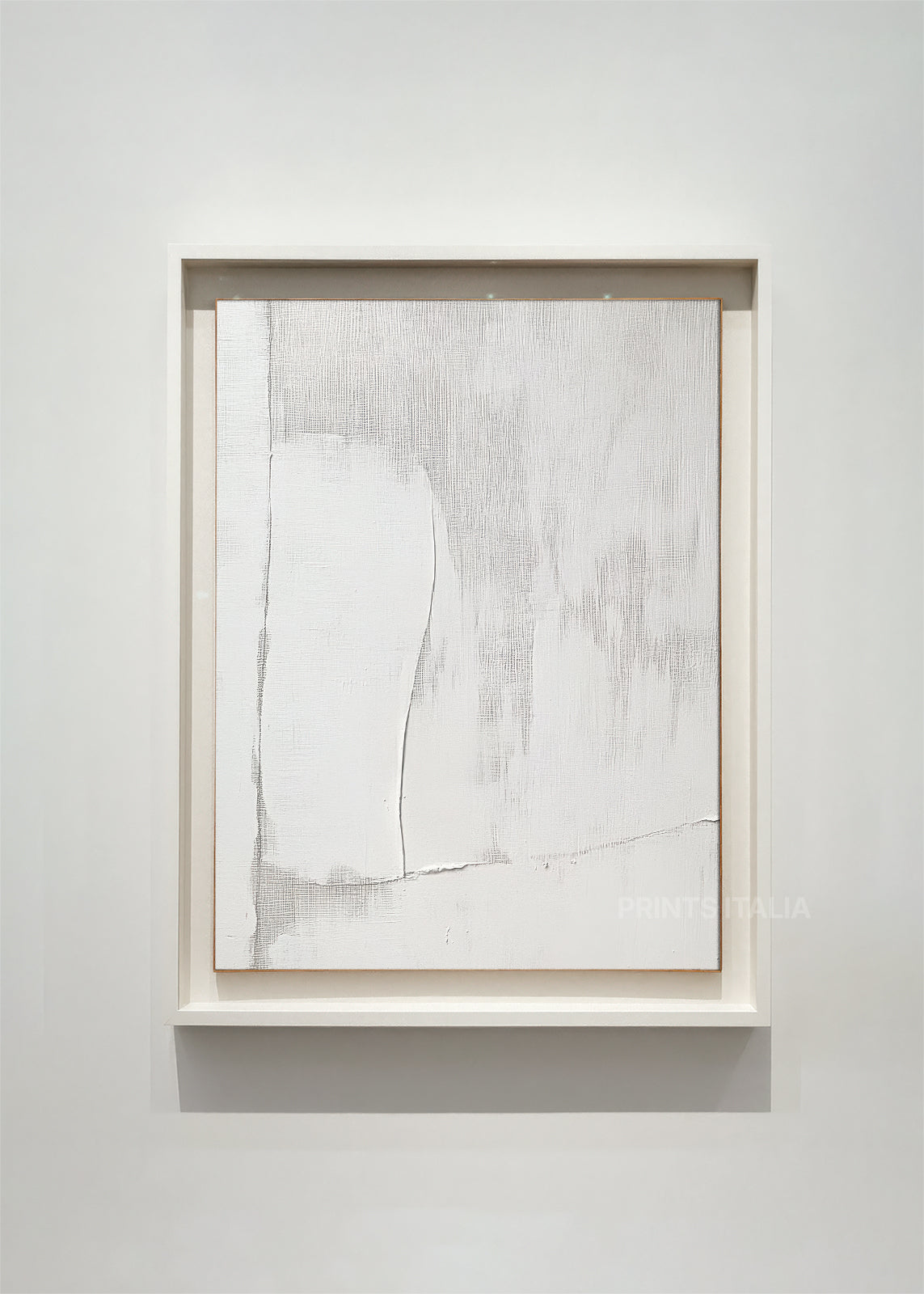 DOVRA abstract art print – minimalist white tones with subtle texture and depth - digital download