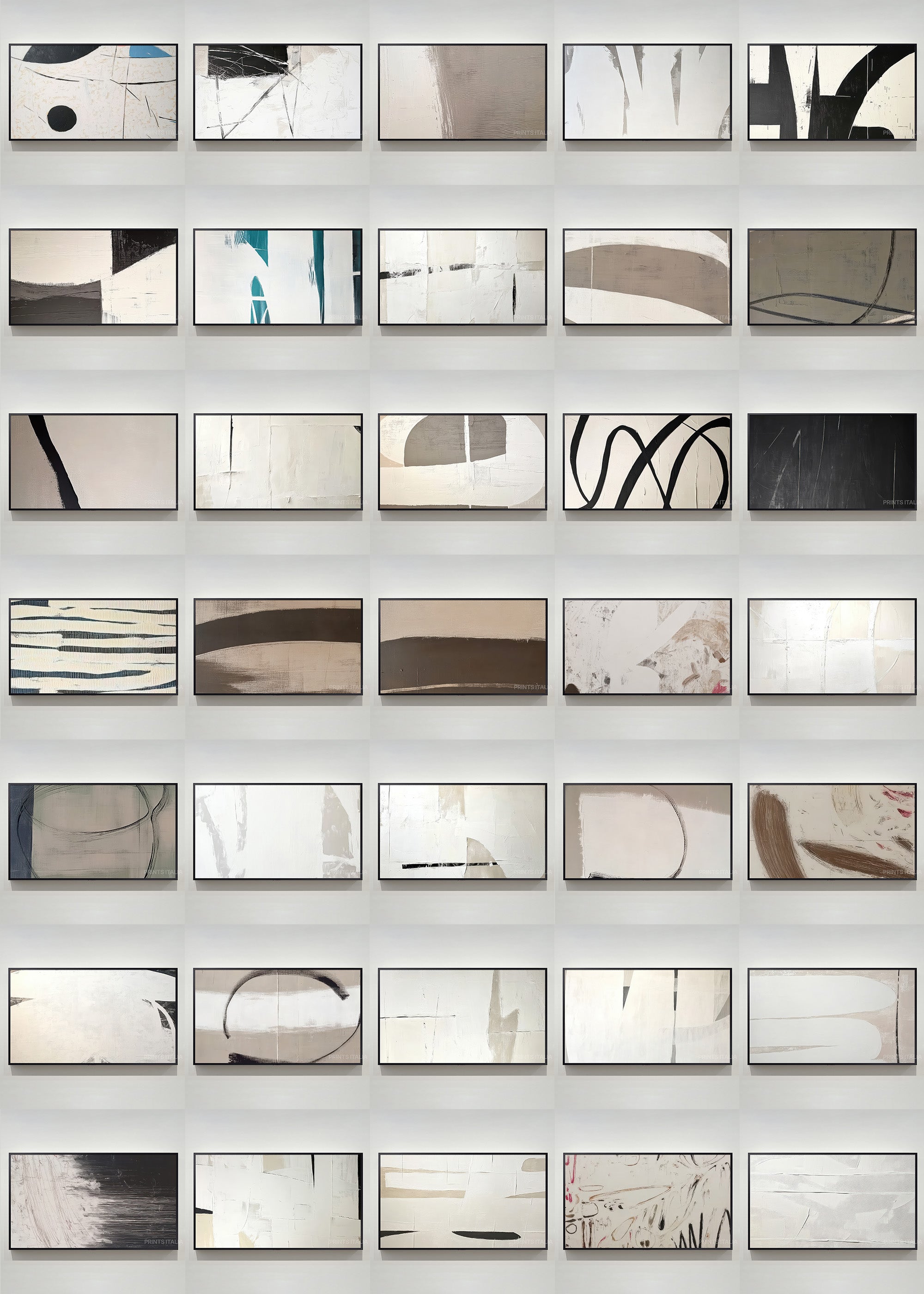 120 abstract modern art prints in neutral colors – Edition I digital collection for Samsung Frame TV by Prints Italia - digital download