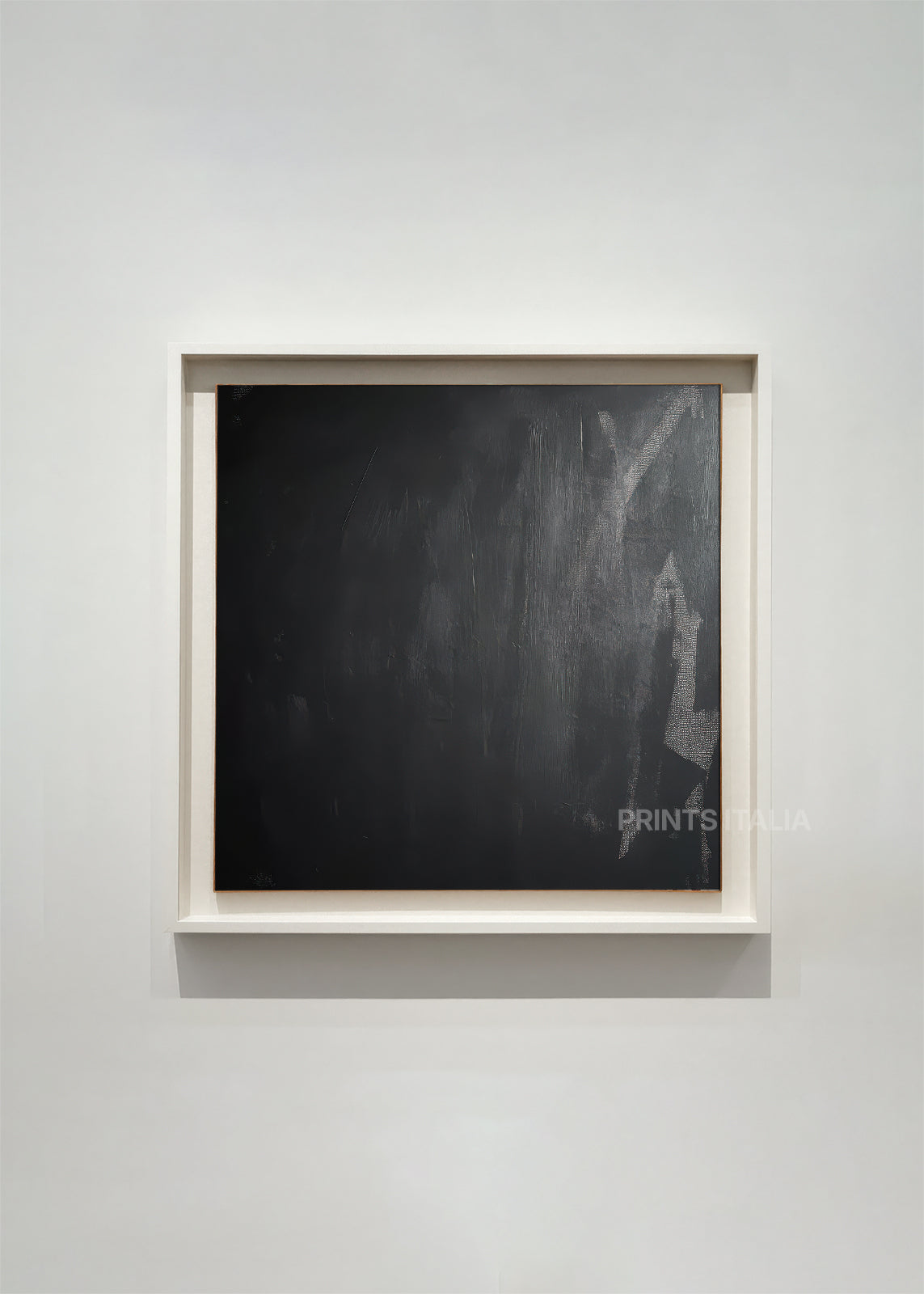MIRELLE abstract art print framed – deep charcoal field with subtle painterly marks