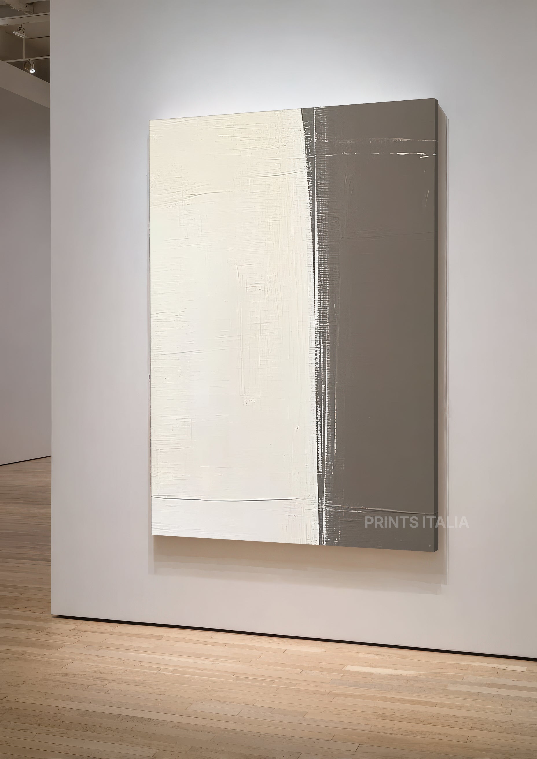 Close-up texture of SAIRA minimalist artwork showing subtle surface variations and clean contrast