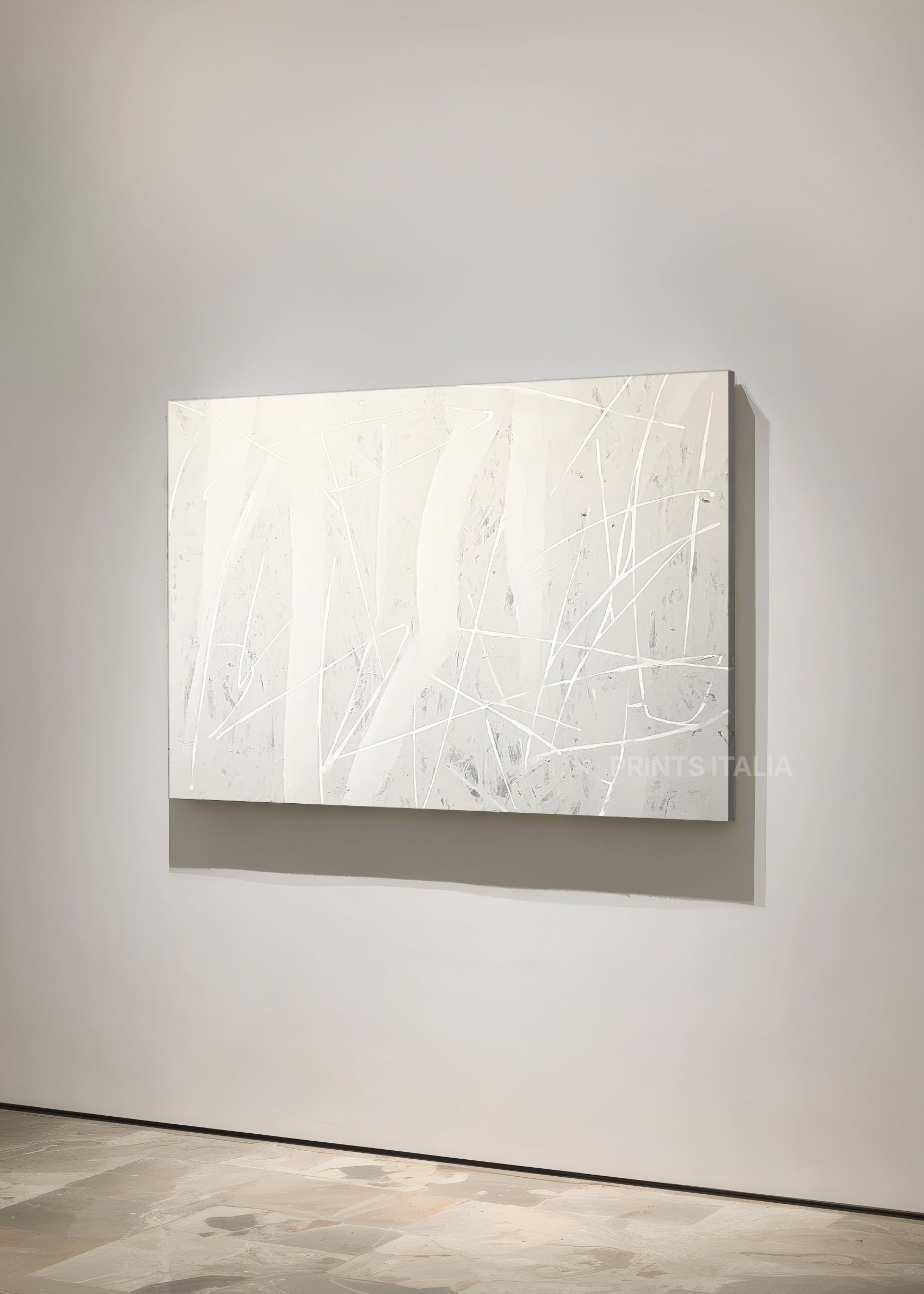 VIREYA print showing layered white textures and subtle brushwork - digital download